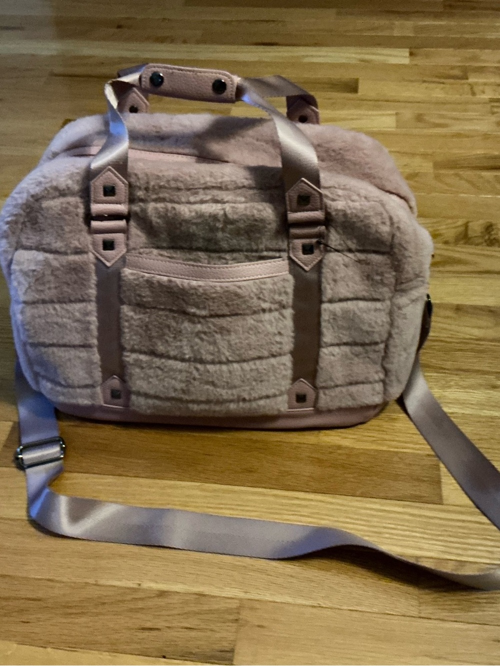 Cynthia Rowley Plush Quilted Travel Tote - Light Pink
